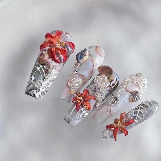 Love and Deepspace Rafayel Inspired Elegant Nail Art Set Love and Deepspace Rafayel Inspired Elegant Nail Art Set