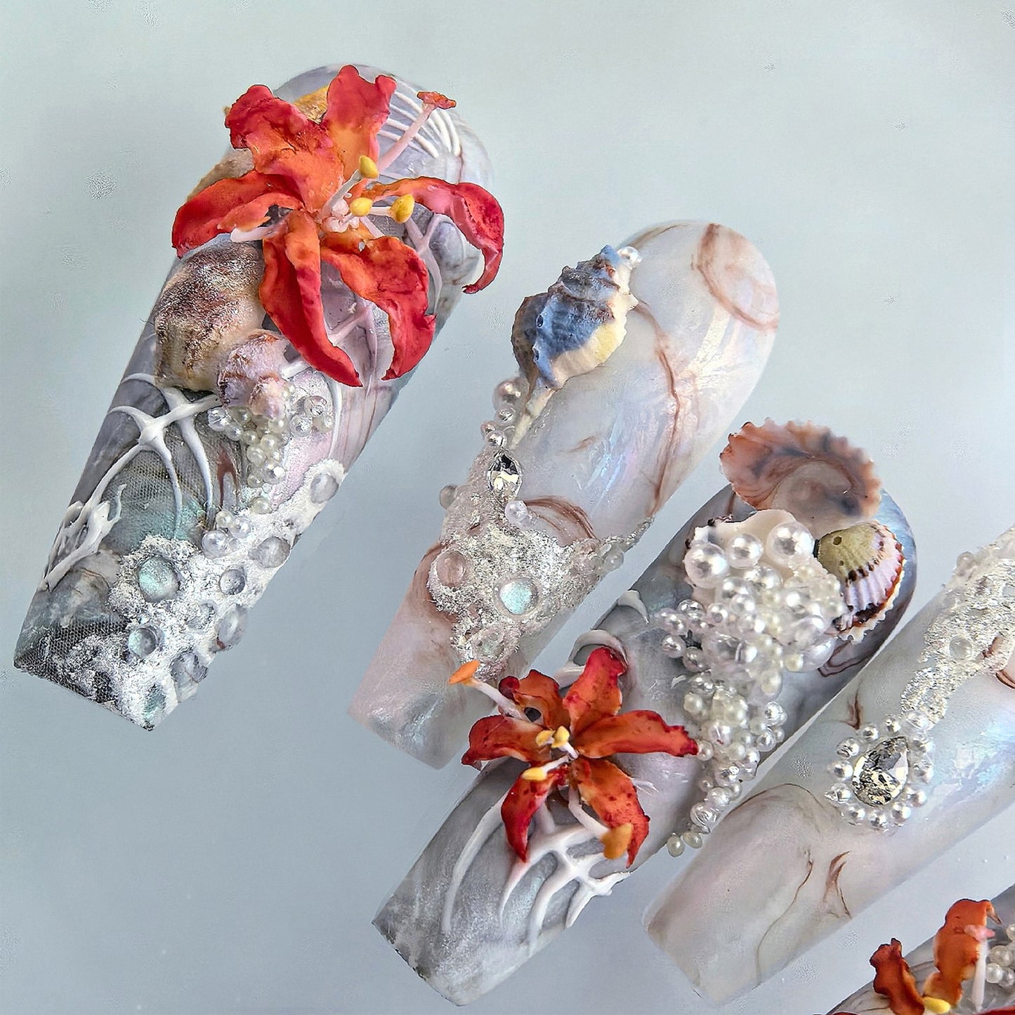 Love and Deepspace Rafayel Inspired Elegant Nail Art Set