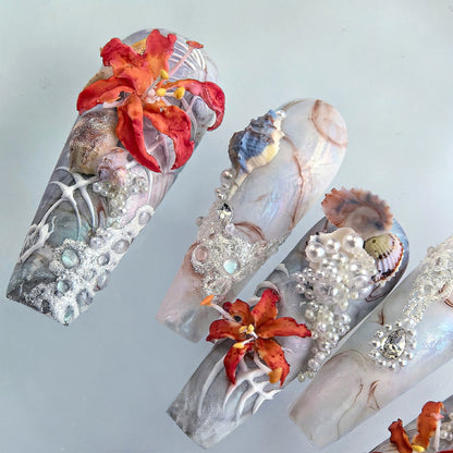 Love and Deepspace Rafayel Inspired Elegant Nail Art Set