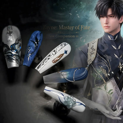 Zayne Love and Deepspace Nail Set – Elegant Darkness in Every Detail