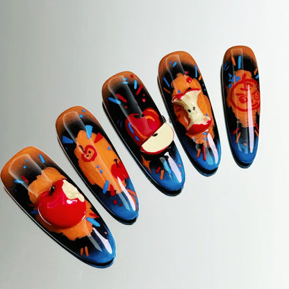 Caleb's Apple Manicure – Summer Orchard Press-On Nails