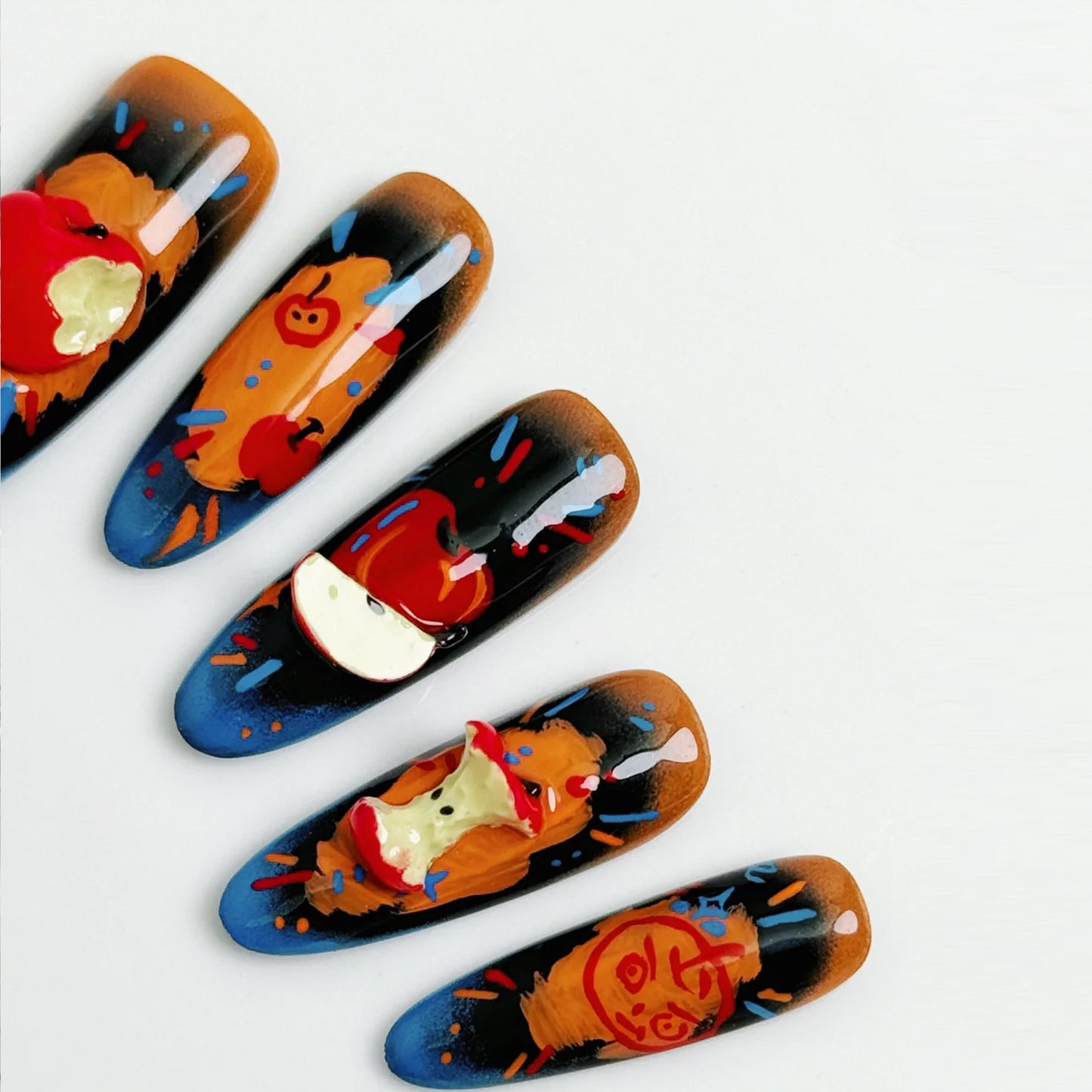 Caleb's Apple Manicure – Summer Orchard Press-On Nails