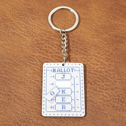 Balatro Gifts for Balatro lovers Leather Keychain