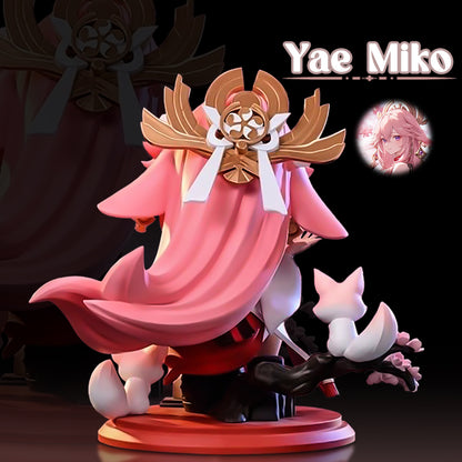 Yae Miko – Genshin Impact Chibi Figure of the Fox Shrine Maiden
