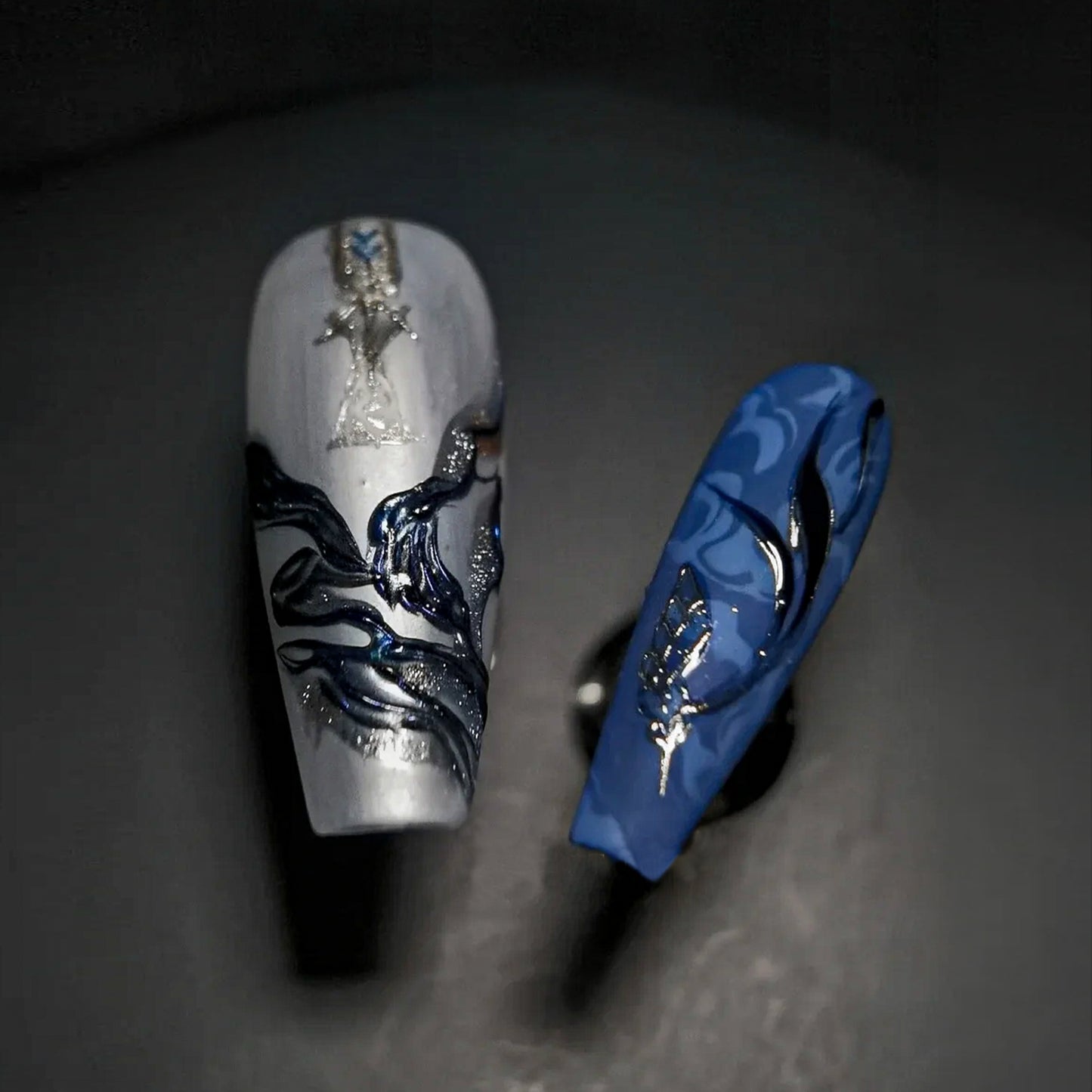 Zayne Love and Deepspace Nail Set – Elegant Darkness in Every Detail