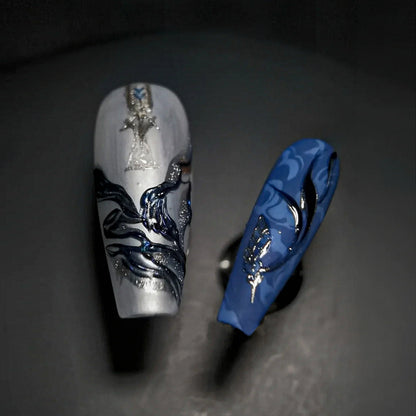 Zayne Love and Deepspace Nail Set – Elegant Darkness in Every Detail