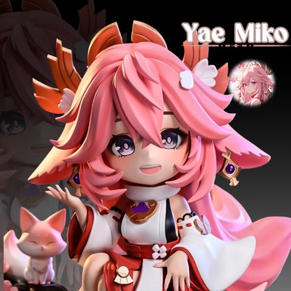 Yae Miko – Genshin Impact Chibi Figure of the Fox Shrine Maiden