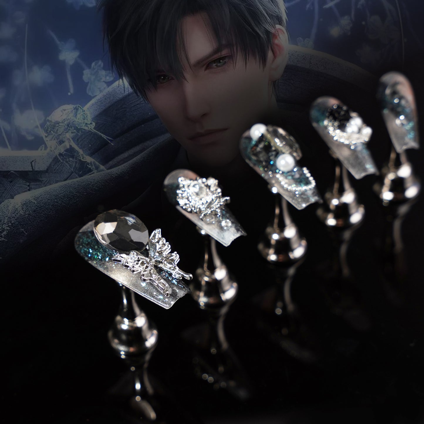 Zayne Nail Set – Midnight Elegance in Every Detail