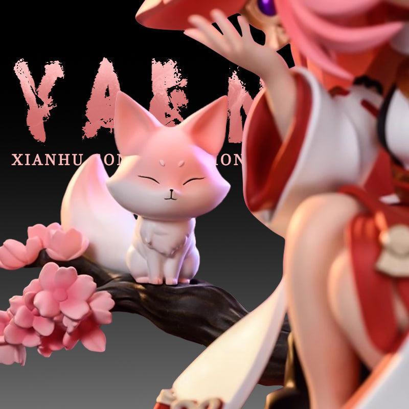 Yae Miko – Genshin Impact Chibi Figure of the Fox Shrine Maiden