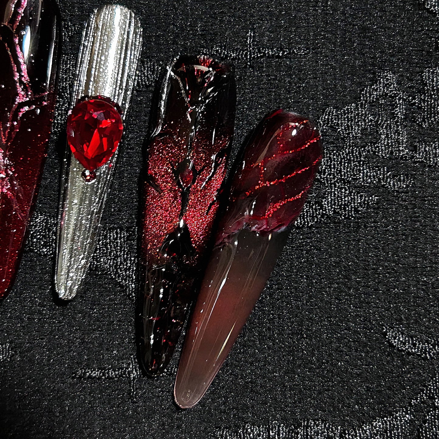 Nail Art Near Me | Sylus-Inspired Love and Deep Space Manicure