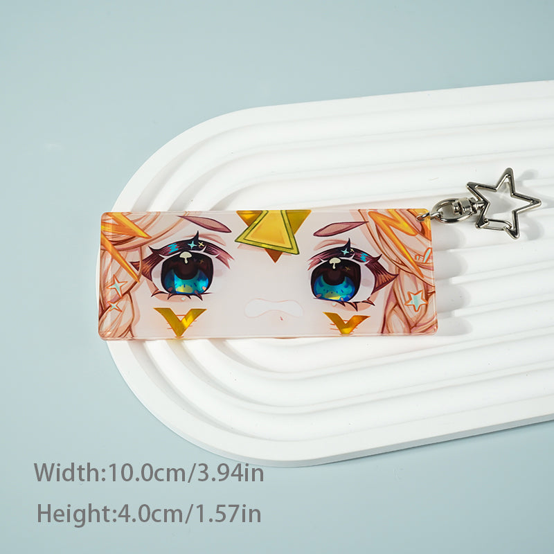 Kachina transparent eyes keychain rings Genshin Impact