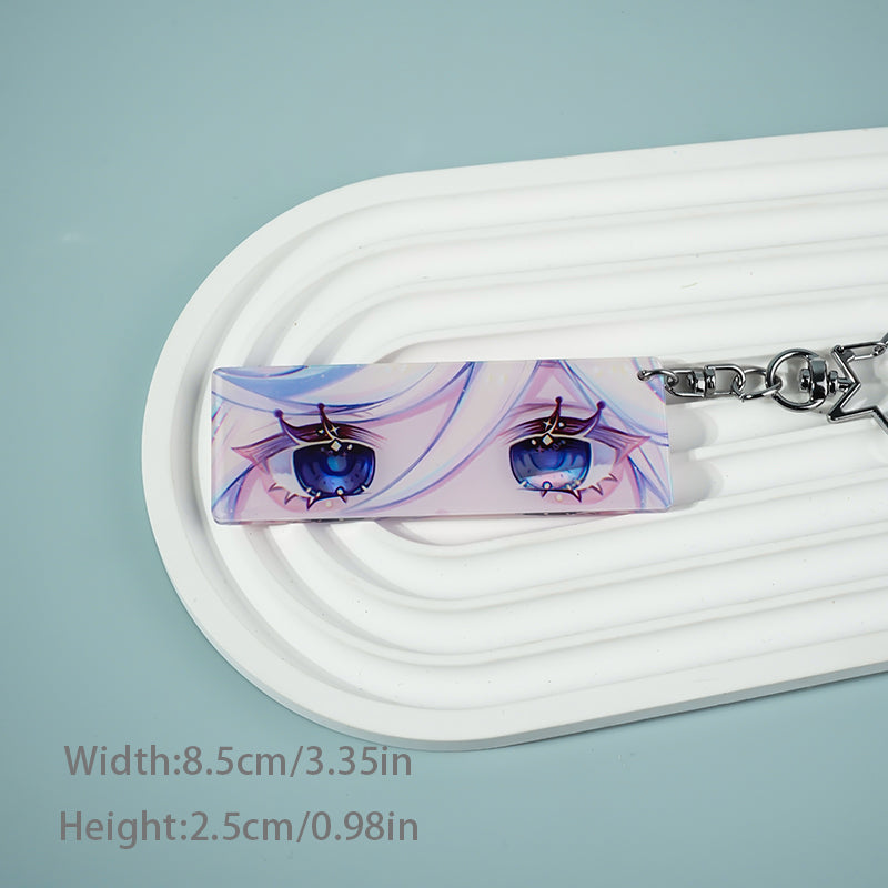 Personalized keychains Genshin Impact Furina with transparent eyes