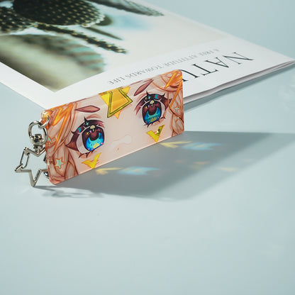 Kachina transparent eyes keychain rings Genshin Impact