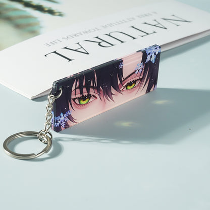 Love and Deepspace Zayne keychain with transparent eyes