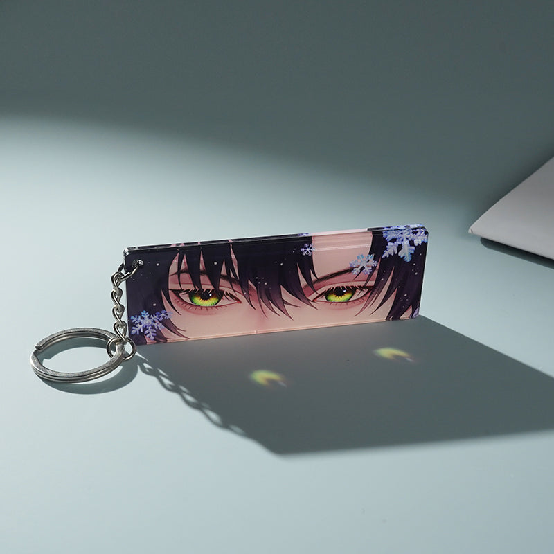 Love and Deepspace Zayne keychain with transparent eyes