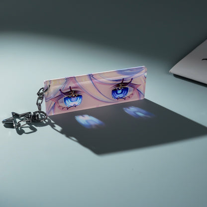 Personalized keychains Genshin Impact Furina with transparent eyes